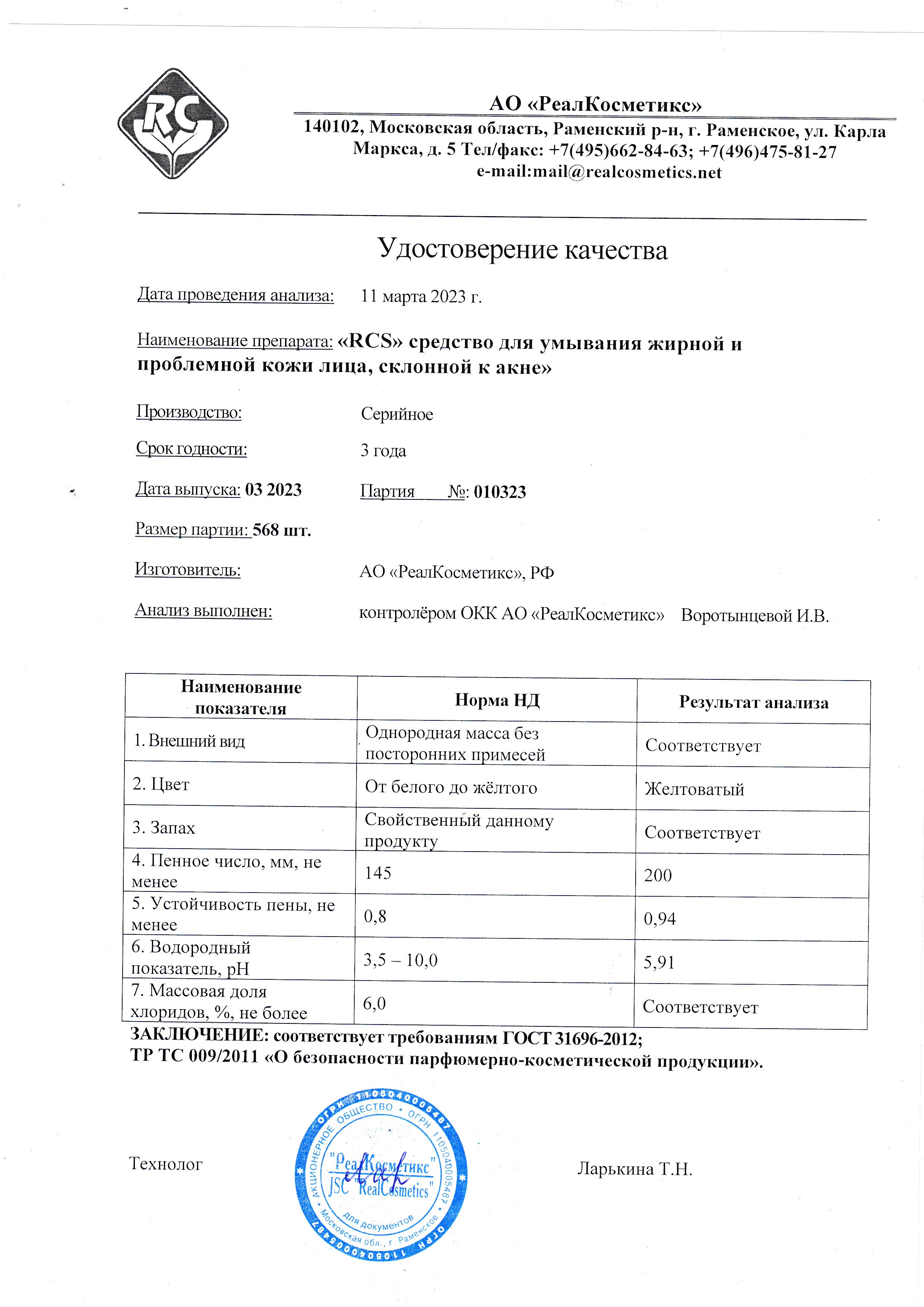 Паспорт №032023